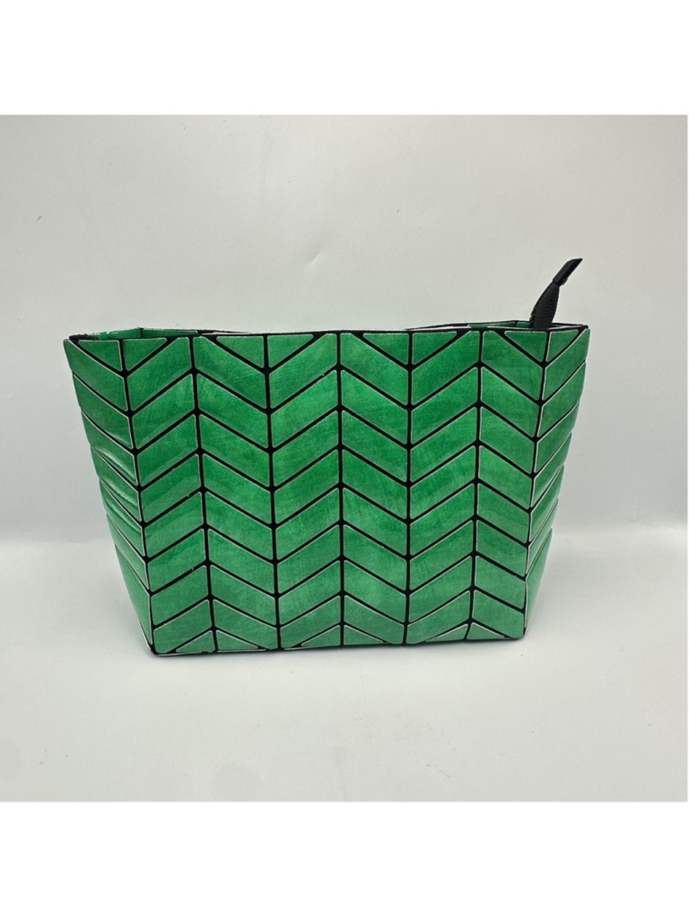 Patrizia Luca Green Geometric Prism Clutch Bag Purse No Crossbody Strap Modern